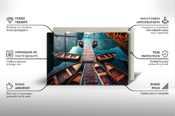 Copri piano cottura Barche sul lago