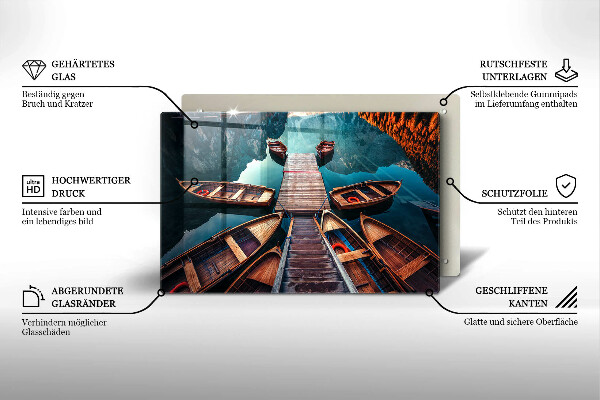 Copri piano cottura Barche sul lago