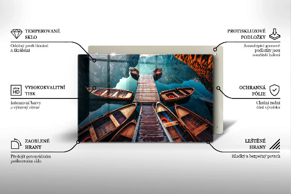 Copri piano cottura Barche sul lago