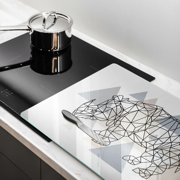 Copri piano cottura Rinoceronte di linea artistica