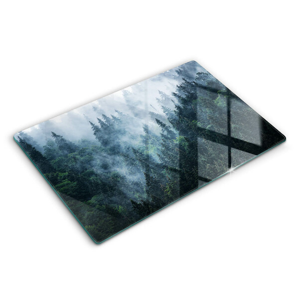 Copri piano cottura Alberi forestali e nebbia