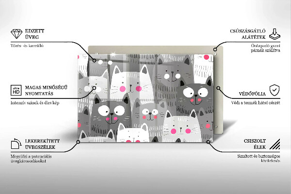 Copri piano cottura Illustrazione dei gatti