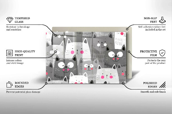 Copri piano cottura Illustrazione dei gatti