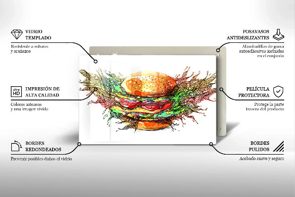 Copri piano cottura Disegno dell'hamburger