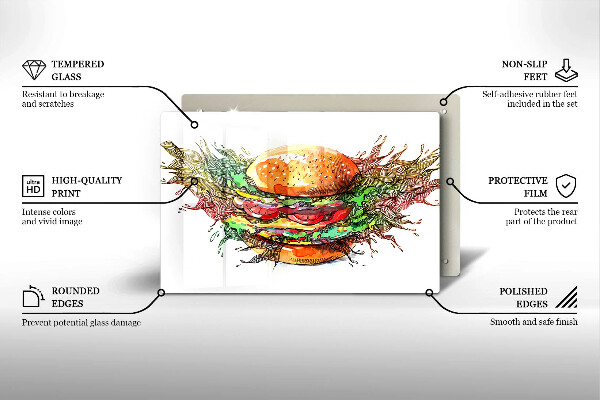 Copri piano cottura Disegno dell'hamburger