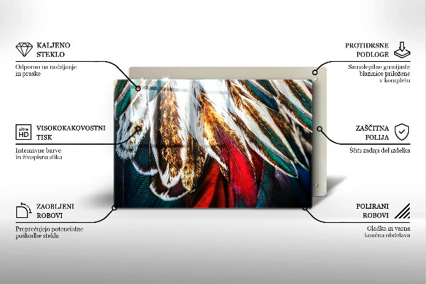 Copri piano cottura Piume di uccelli boho