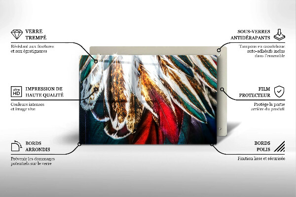 Copri piano cottura Piume di uccelli boho