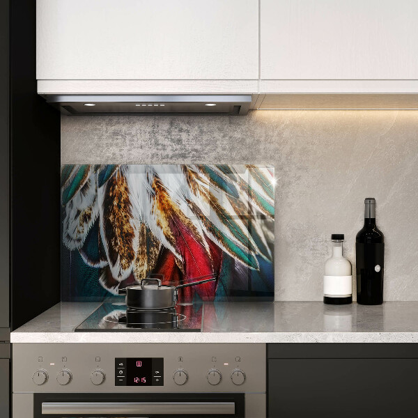 Copri piano cottura Piume di uccelli boho