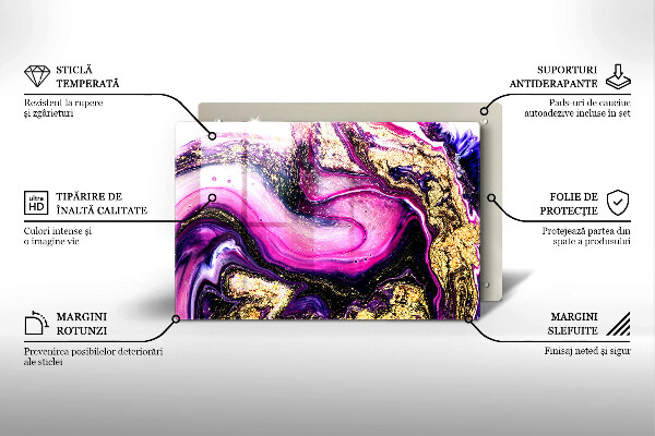 Protezione piano induzione Oro di disegno astratto