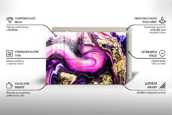 Protezione piano induzione Oro di disegno astratto