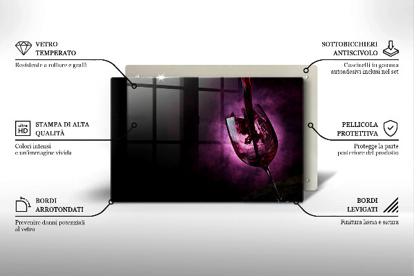 Copri piano cottura Un bicchiere di vino