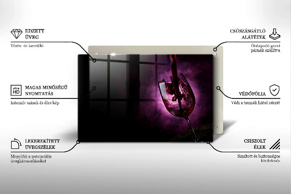 Copri piano cottura Un bicchiere di vino