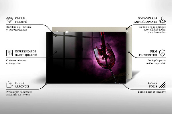 Copri piano cottura Un bicchiere di vino