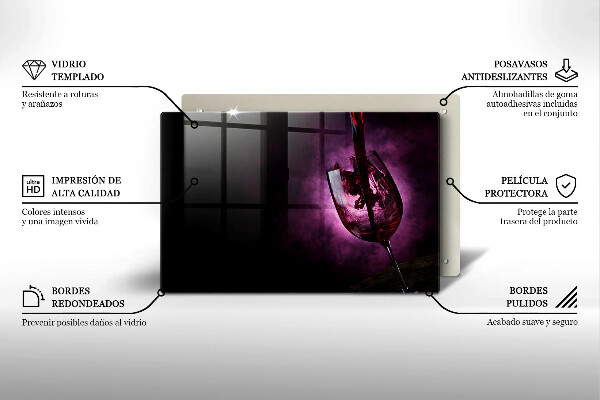 Copri piano cottura Un bicchiere di vino