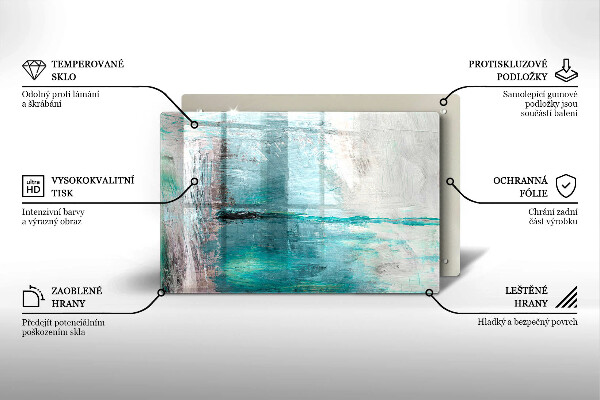 Copri piano cottura Dipinga lo sfondo di astrazione
