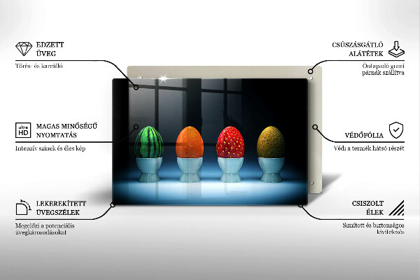 Copri piano cottura Uova di frutta astratte