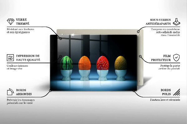 Copri piano cottura Uova di frutta astratte