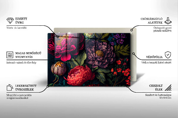 Copri piano cottura Bellissimi fiori