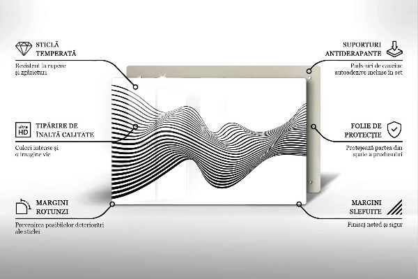 Copri piano cottura Astrazione lineare