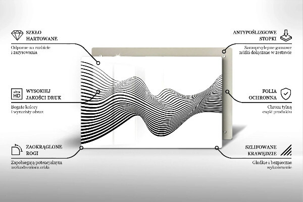 Copri piano cottura Astrazione lineare