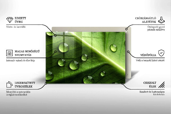 Copri piano cottura Rugiada e foglia della natura