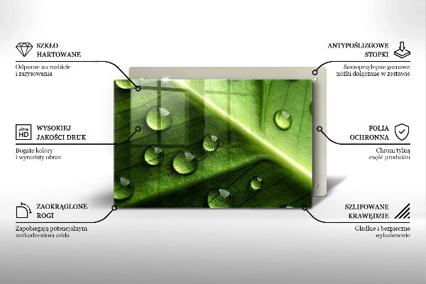 Copri piano cottura Rugiada e foglia della natura
