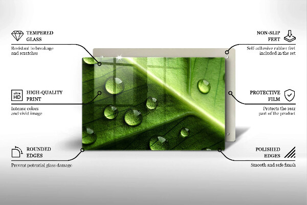 Copri piano cottura Rugiada e foglia della natura