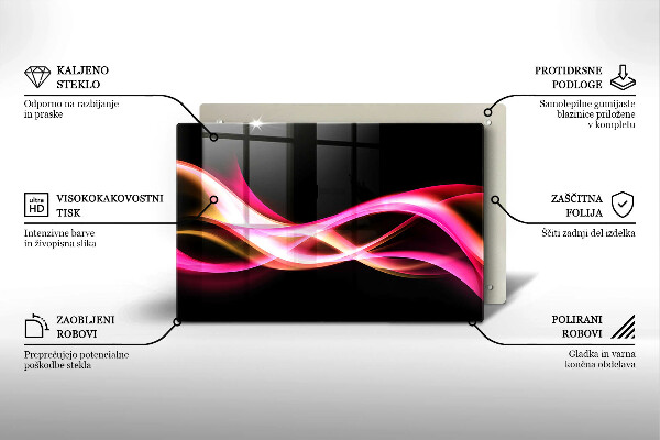 Copri piano cottura Fumo al neon astratto