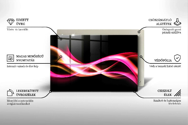 Copri piano cottura Fumo al neon astratto