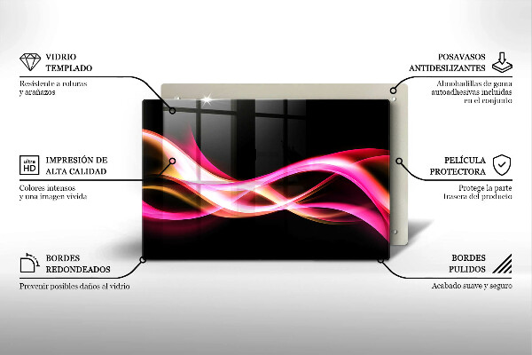 Copri piano cottura Fumo al neon astratto