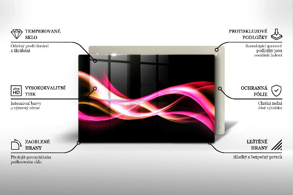 Copri piano cottura Fumo al neon astratto