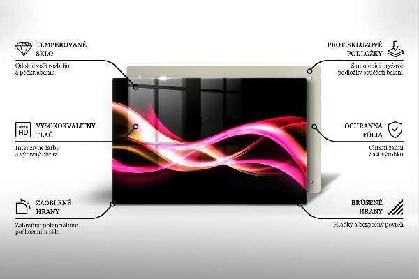 Copri piano cottura Fumo al neon astratto