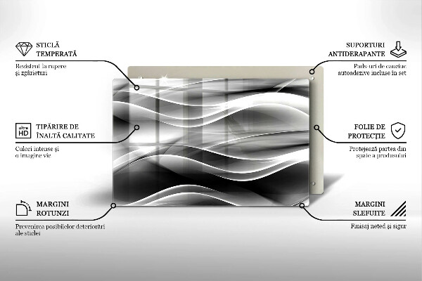 Copri piano cottura Linee astratte di fumo