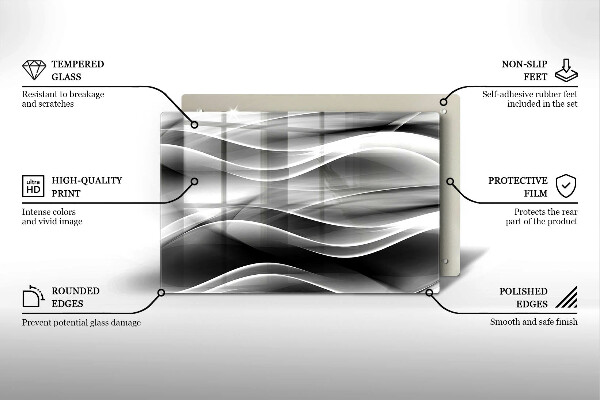 Copri piano cottura Linee astratte di fumo