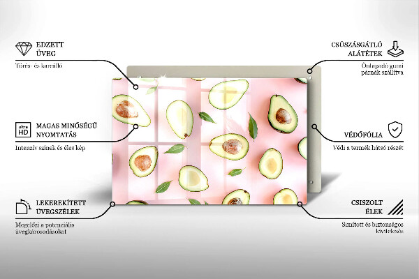 Copri piano cottura Modello di avocado