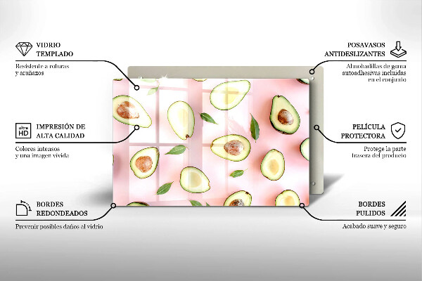 Copri piano cottura Modello di avocado