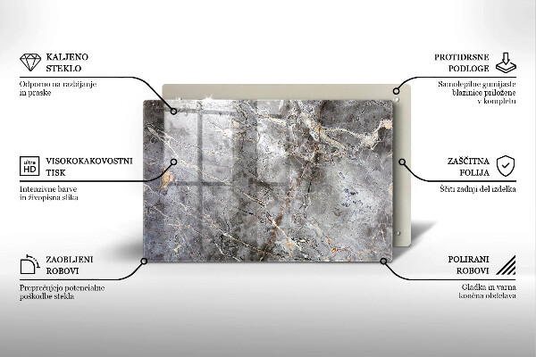 Copri piano cottura Trama di pietra