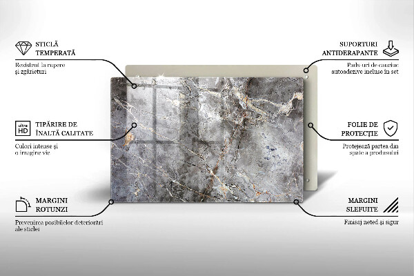 Copri piano cottura Trama di pietra