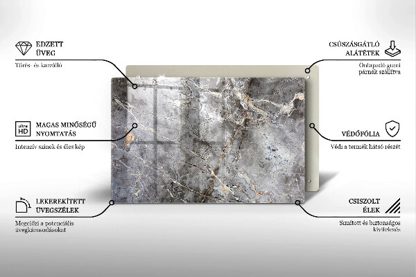 Copri piano cottura Trama di pietra