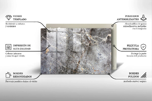 Copri piano cottura Trama di pietra