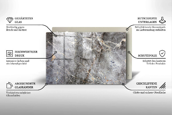 Copri piano cottura Trama di pietra