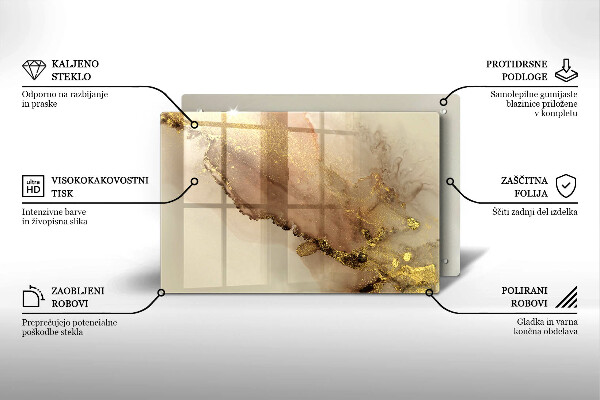 Copri piano cottura Astrazione dell'oro