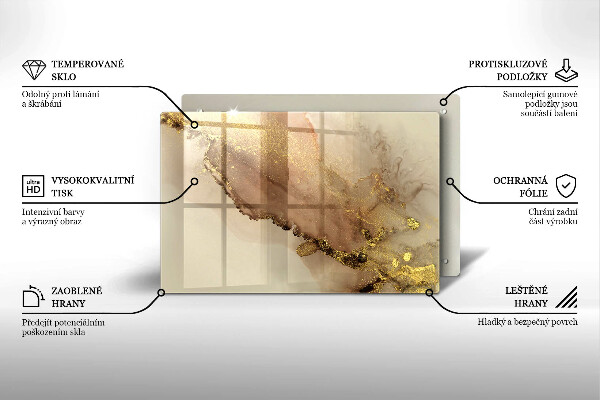 Copri piano cottura Astrazione dell'oro