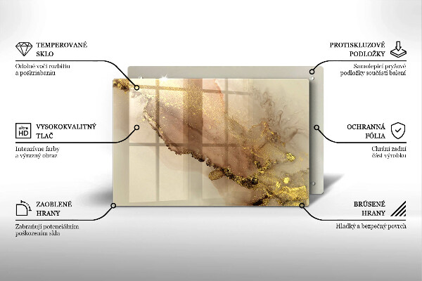 Copri piano cottura Astrazione dell'oro