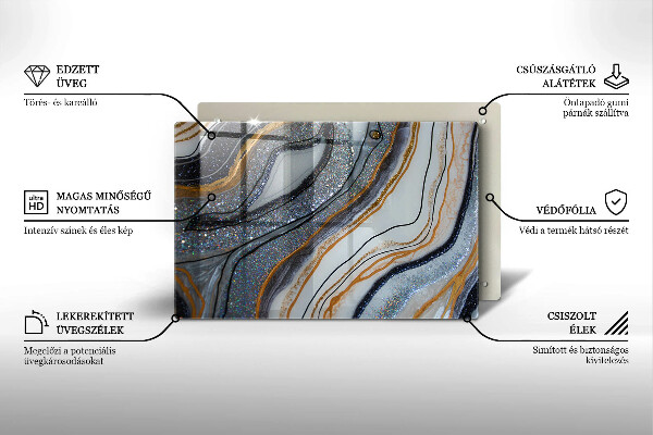 Protezione piano induzione roccia con oro