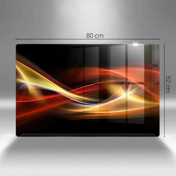 Copri cucina in vetro Fumo e luce astratti