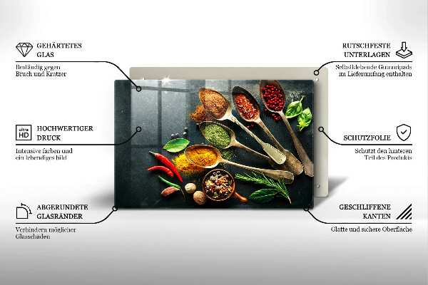 Protezione piano cottura Cucchiai da cucina di spezie