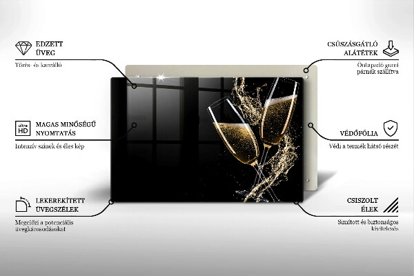 Copri piano cottura Bicchieri di champagne