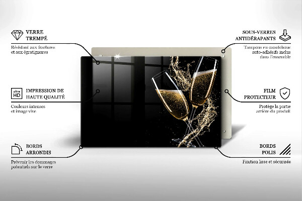 Copri piano cottura Bicchieri di champagne