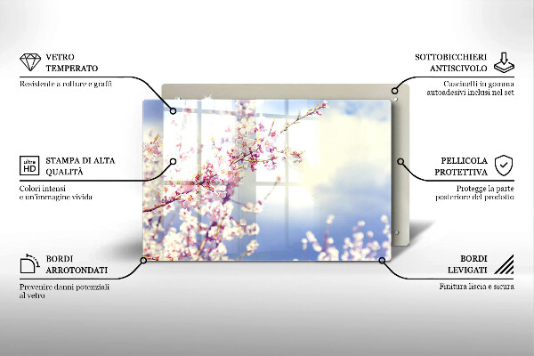 Protezione piano induzione Albero fiorito